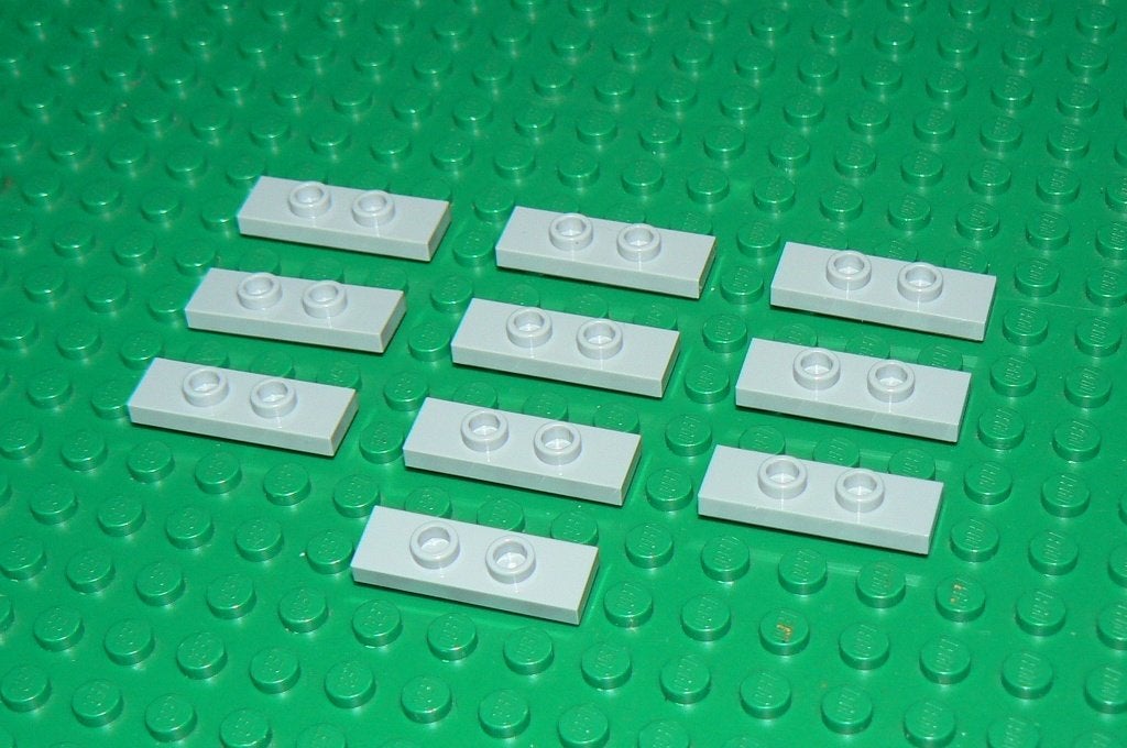 L398 Speciale plaatjes 1x3 licht grijs 10 st. (2 noppen), Ophalen of Verzenden, Nieuw, Losse stenen, Lego