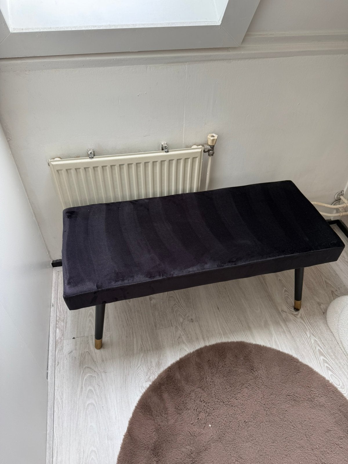 Velvet bankje, Tweepersoons, 75 tot 100 cm, Ophalen of Verzenden, Zo goed als nieuw