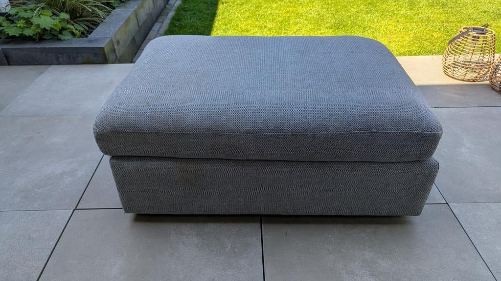 Montel Hocker - Grijs gemêleerd, Huis en Inrichting, Modern, Comfortabel, Gebruikt, Vierkant, 75 tot 100 cm