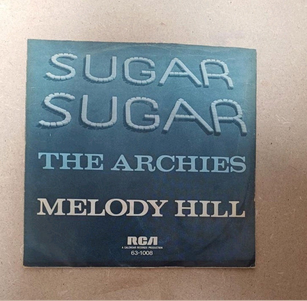 The Archies - Sugar Sugar, Beschermende buitenhoes, Ophalen of Verzenden, Gebruikt, Pop