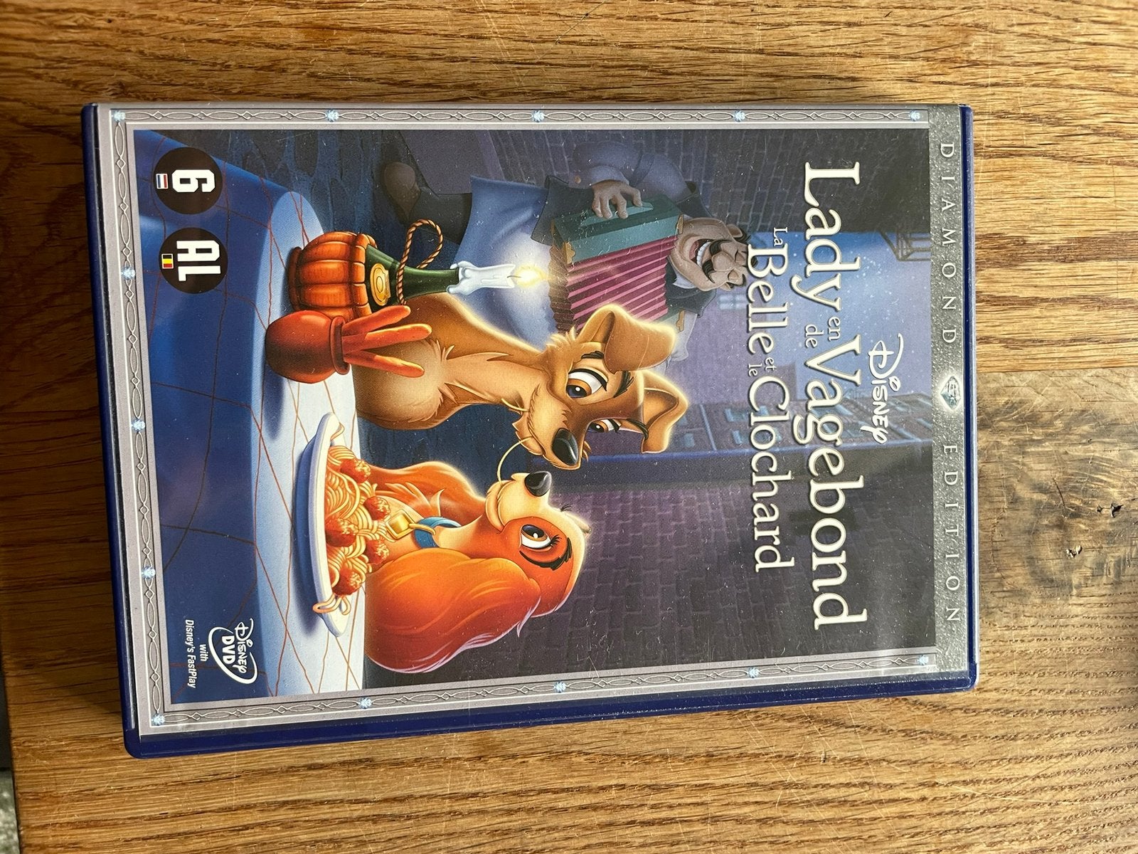 Disney dvd lady en de vagebond, Cd's en Dvd's, Gebruikt, Tekenfilm, Nederlands, Overige soorten