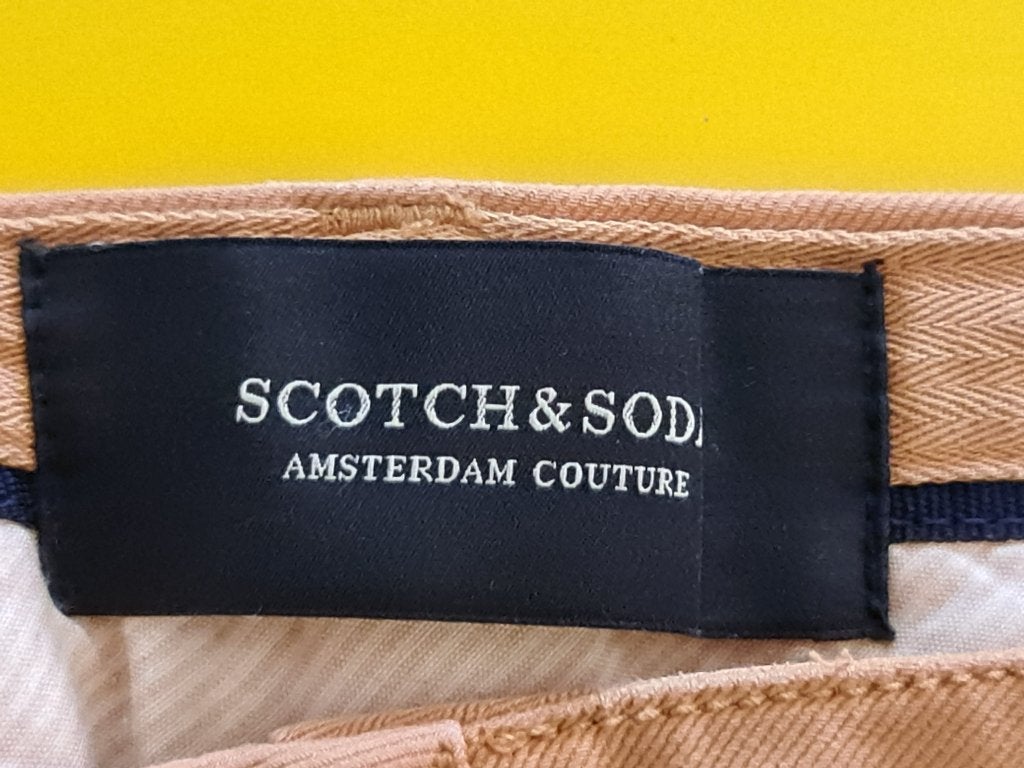 Nieuw Scotch&Soda broek met cognac kleur maat 33/32, Maat 48/50 (M), Beige, Nieuw, Ophalen of Verzenden