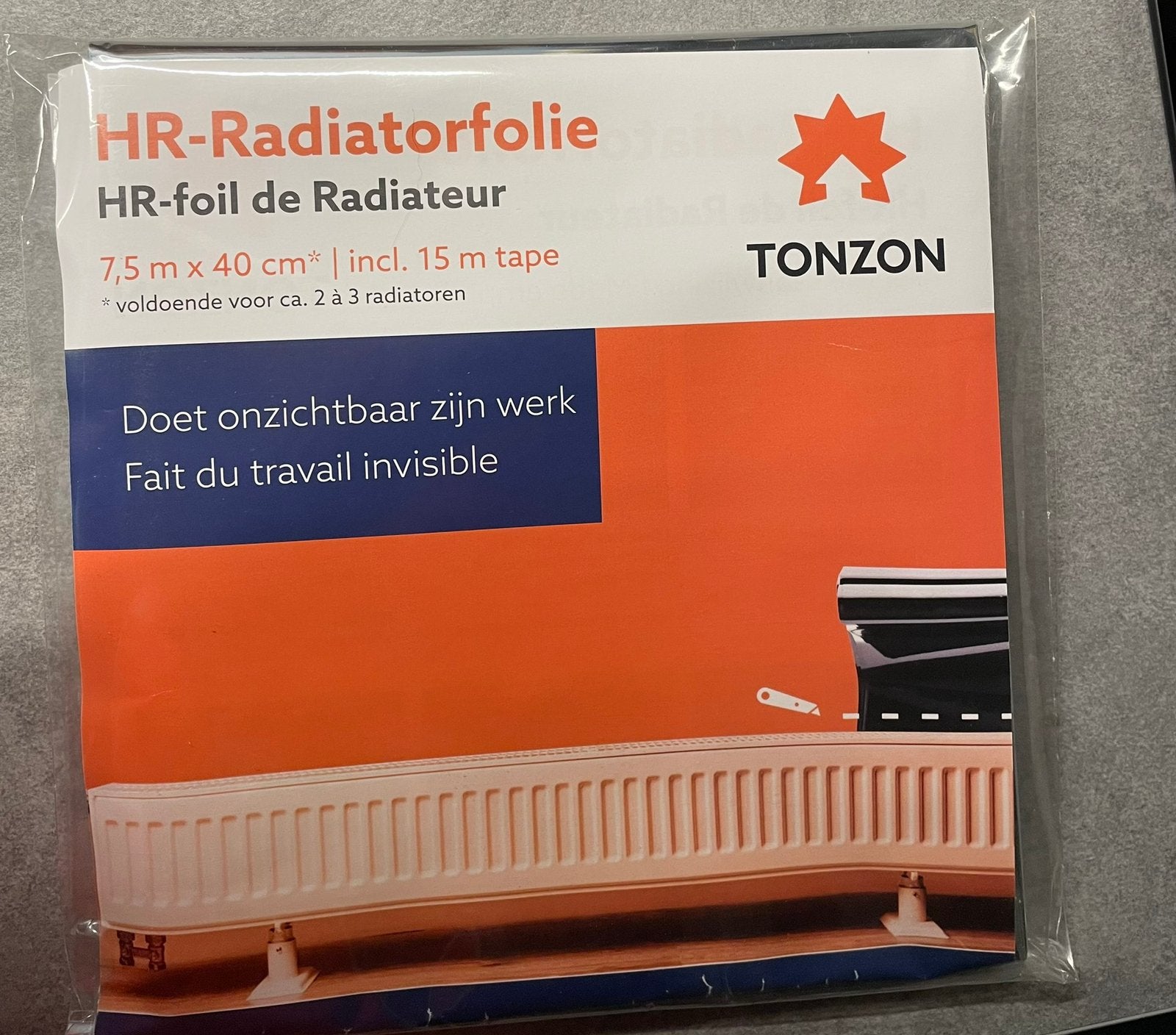 Tonzon radiatorfolie, Ophalen of Verzenden, Nieuw, Minder dan 60 cm, Radiator