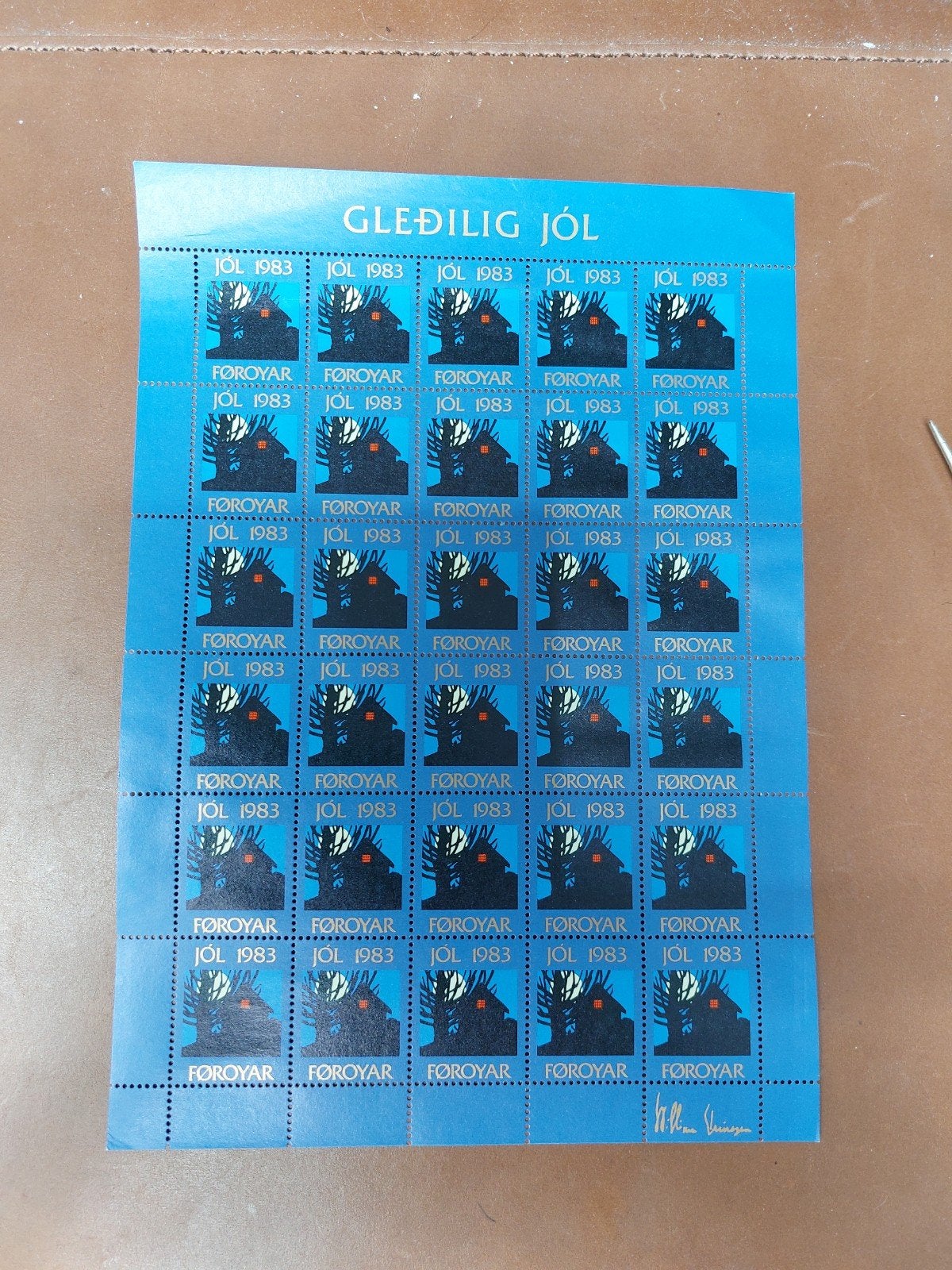 Faeröer Eilanden Kerstzegels 1983 - Compleet Vel, Ophalen of Verzenden, Denemarken, Postfris