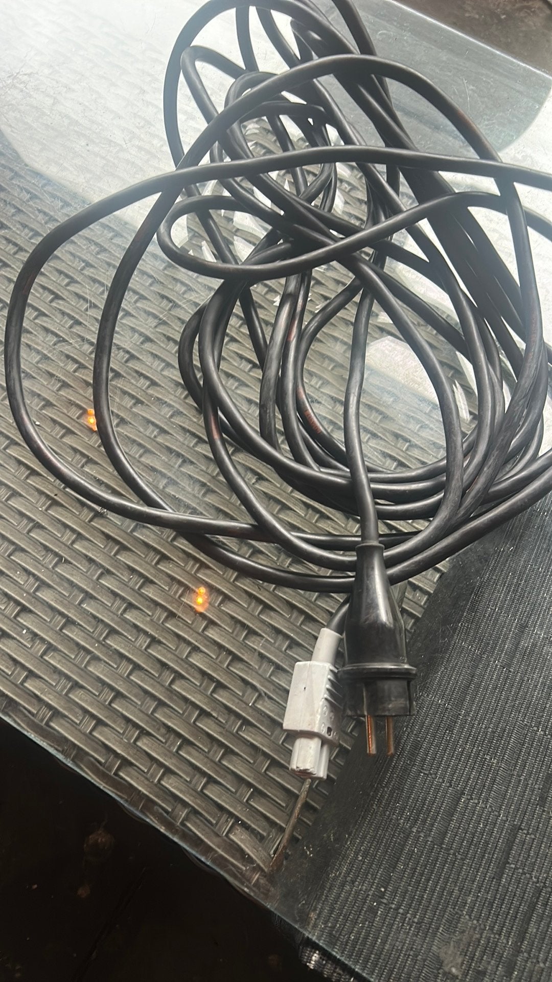 7,5 meter draad met stekker en connector hitte bestendig, Doe-het-zelf en Verbouw, Ophalen of Verzenden, Zo goed als nieuw
