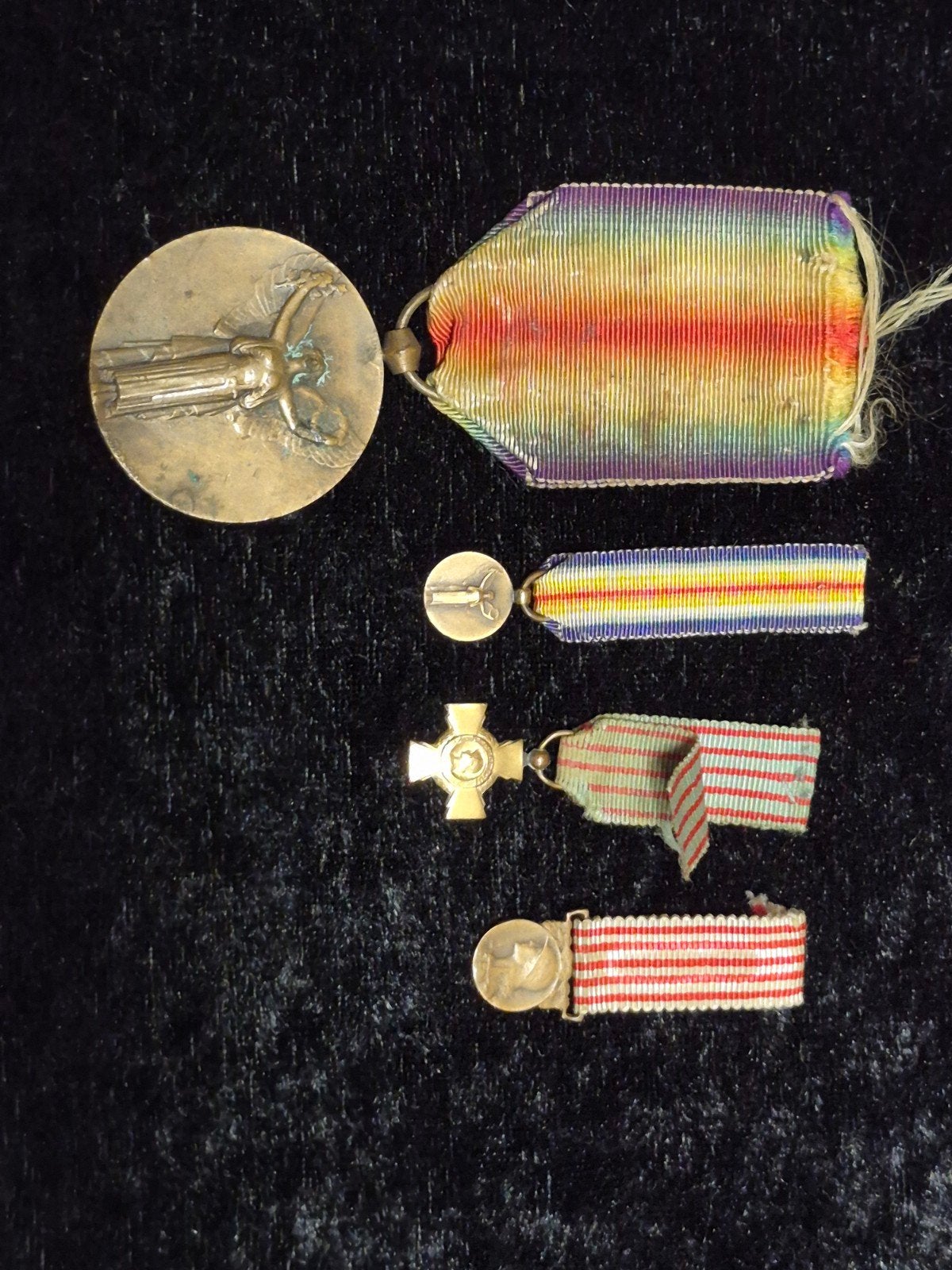 lotje Franse wo1 medailles, Verzamelen, Ophalen of Verzenden, Landmacht, Overige gebieden, Lintje, Medaille of Wings