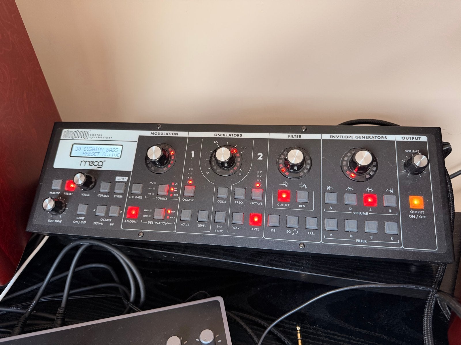 Moog slim phatty Analoge Synthesizer, Muziek en Instrumenten, Synthesizers, Gebruikt, Overige aantallen, Met midi-aansluiting