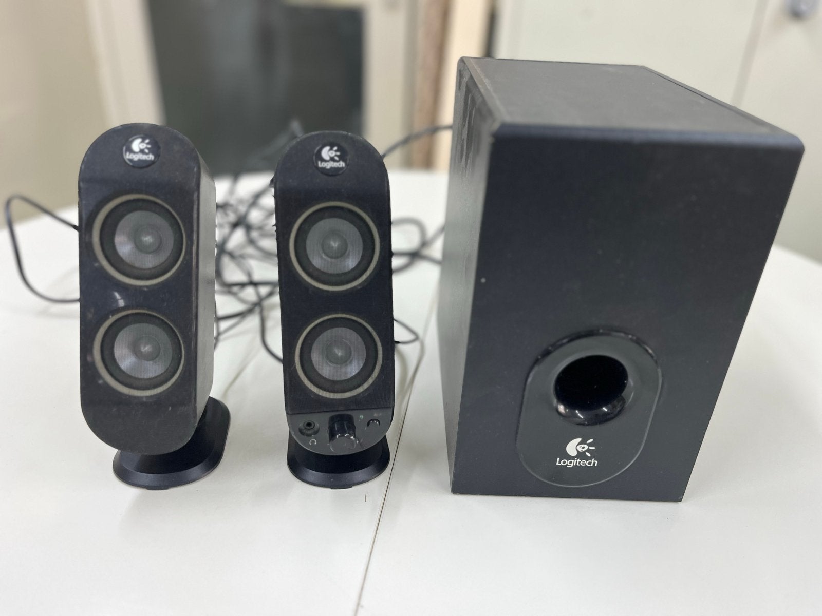 Logitech X-230 2.1 speakerset met subwoofer, Ophalen, Gebruikt, Logitech, Speakerset