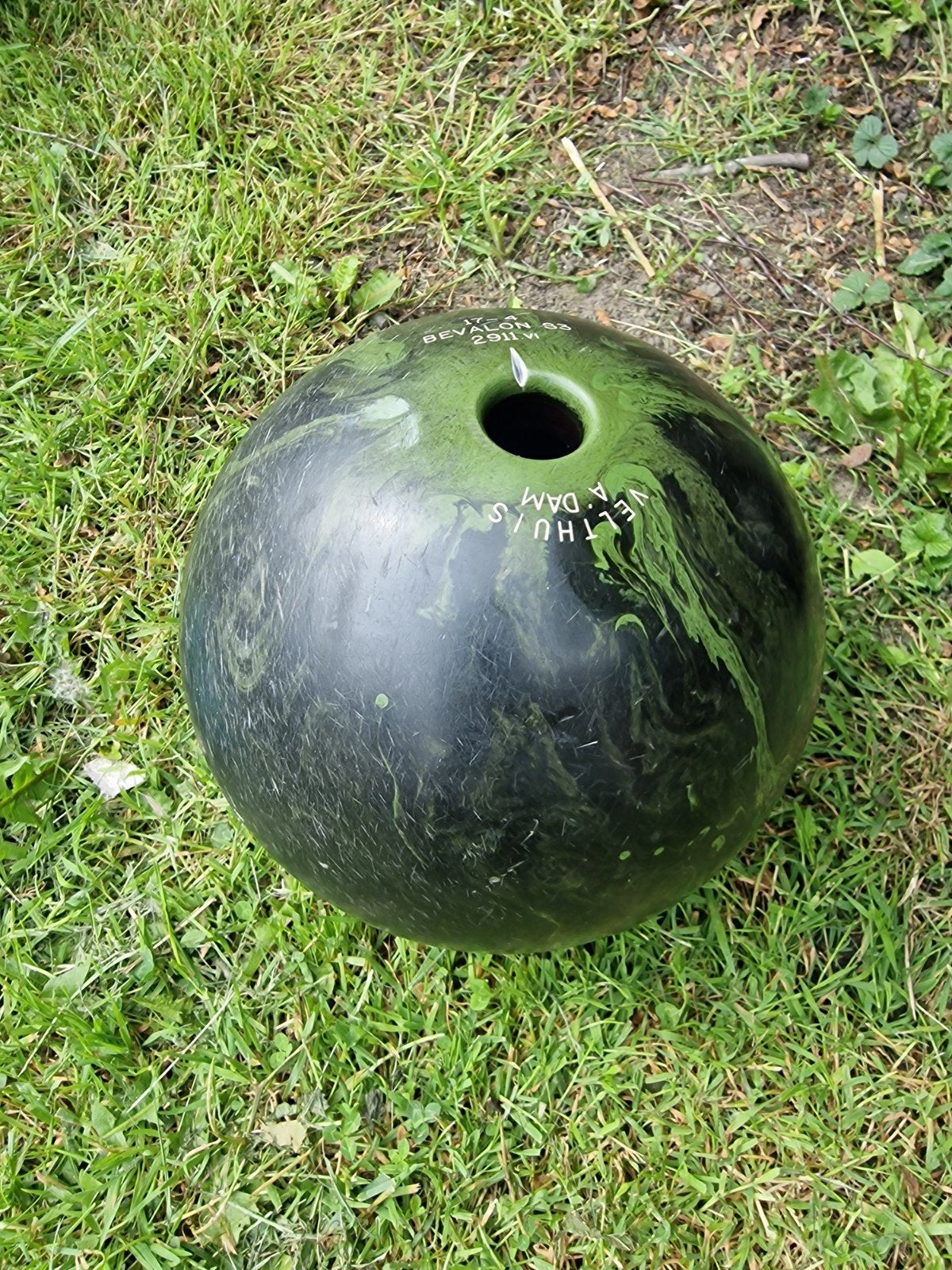 Kegelbal Bevalon S3 - Groen/Zwart - 1 gat, Ophalen of Verzenden