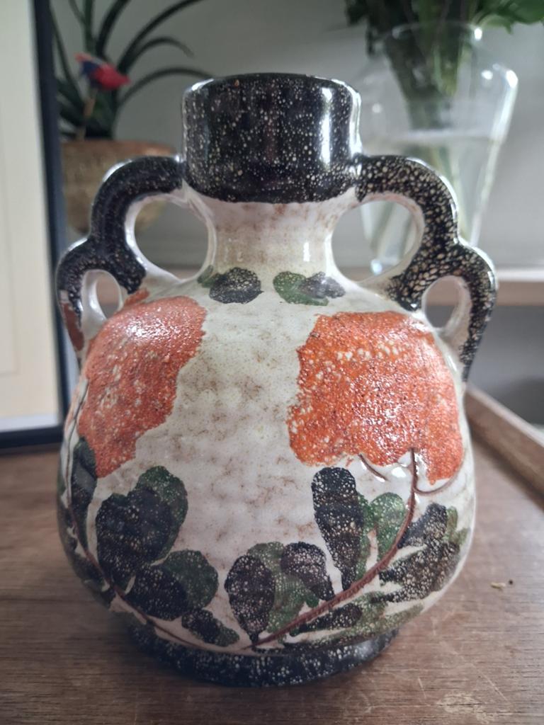 Vintage West Germany Kruikje met Oorhengsels - Helemaal Gaaf, Ophalen of Verzenden