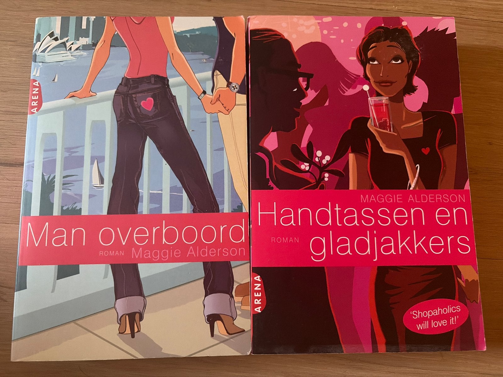 Maggie Alderson boeken: Man overboord & Handtassen en gladja, Ophalen of Verzenden, Gelezen, Nederland