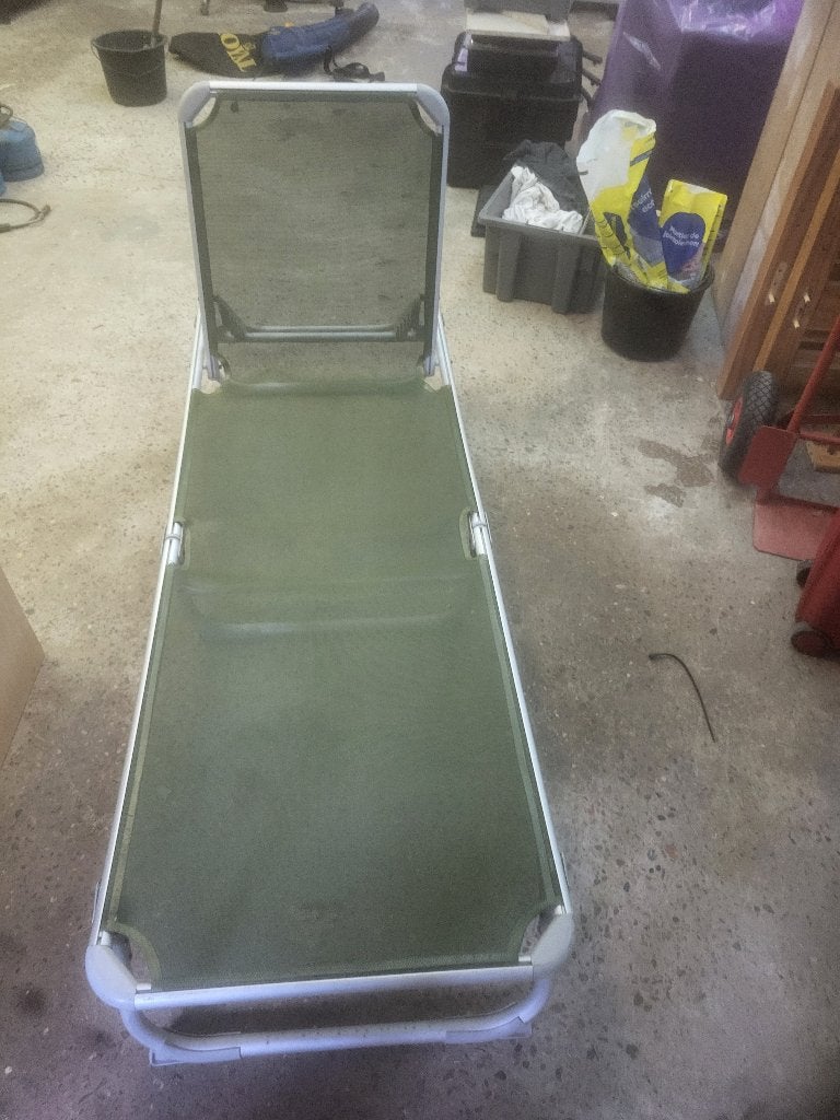 Ligbed opvouwbaar, Ophalen of Verzenden, Zo goed als nieuw, Aluminium
