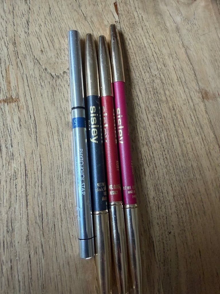 4 Sisley potloden 2 x oogpotlood en 2 x Lippotlood, Nieuw, Ophalen of Verzenden, Make-up, Overige kleuren