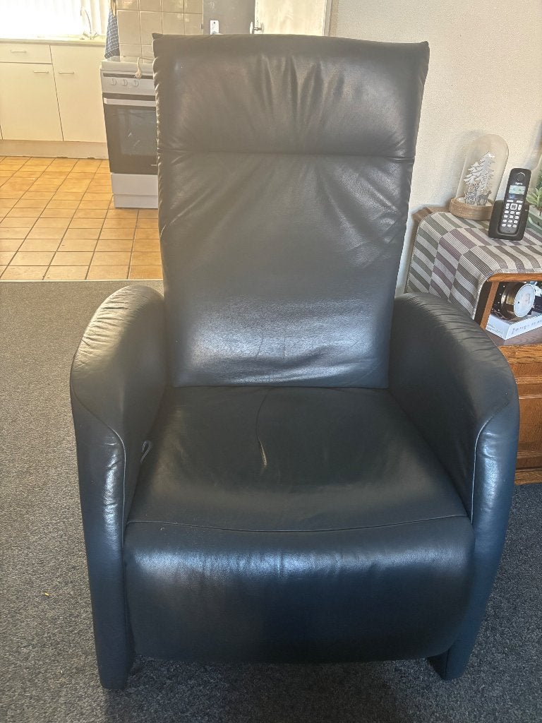 Stoel met ligstand, Ophalen, Gebruikt, Blauw, Eén