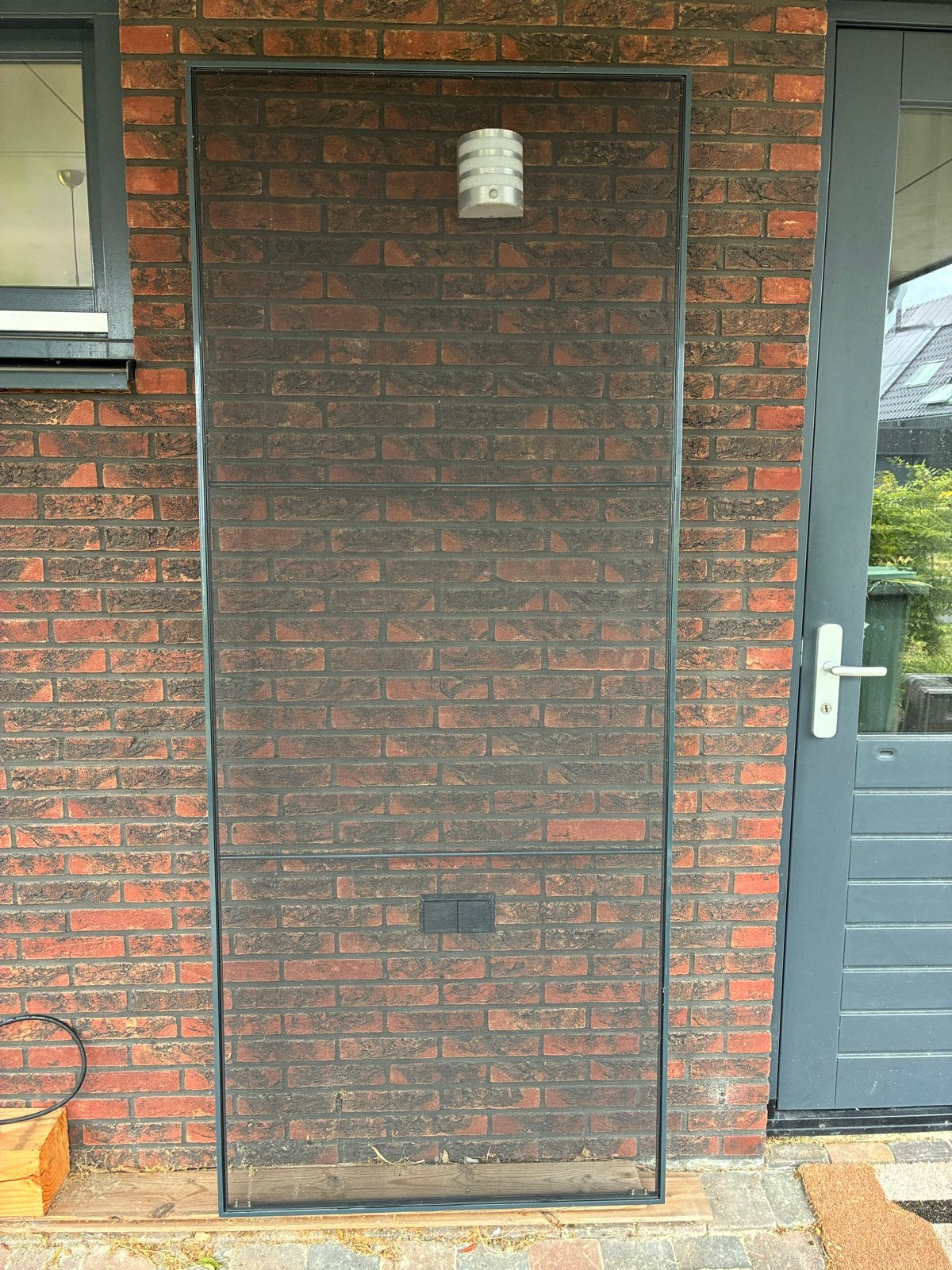 Voorzethor antraciet, Doe-het-zelf en Verbouw, Deuren en Horren, Ophalen, 80 tot 100 cm, 215 cm of meer, Overige typen