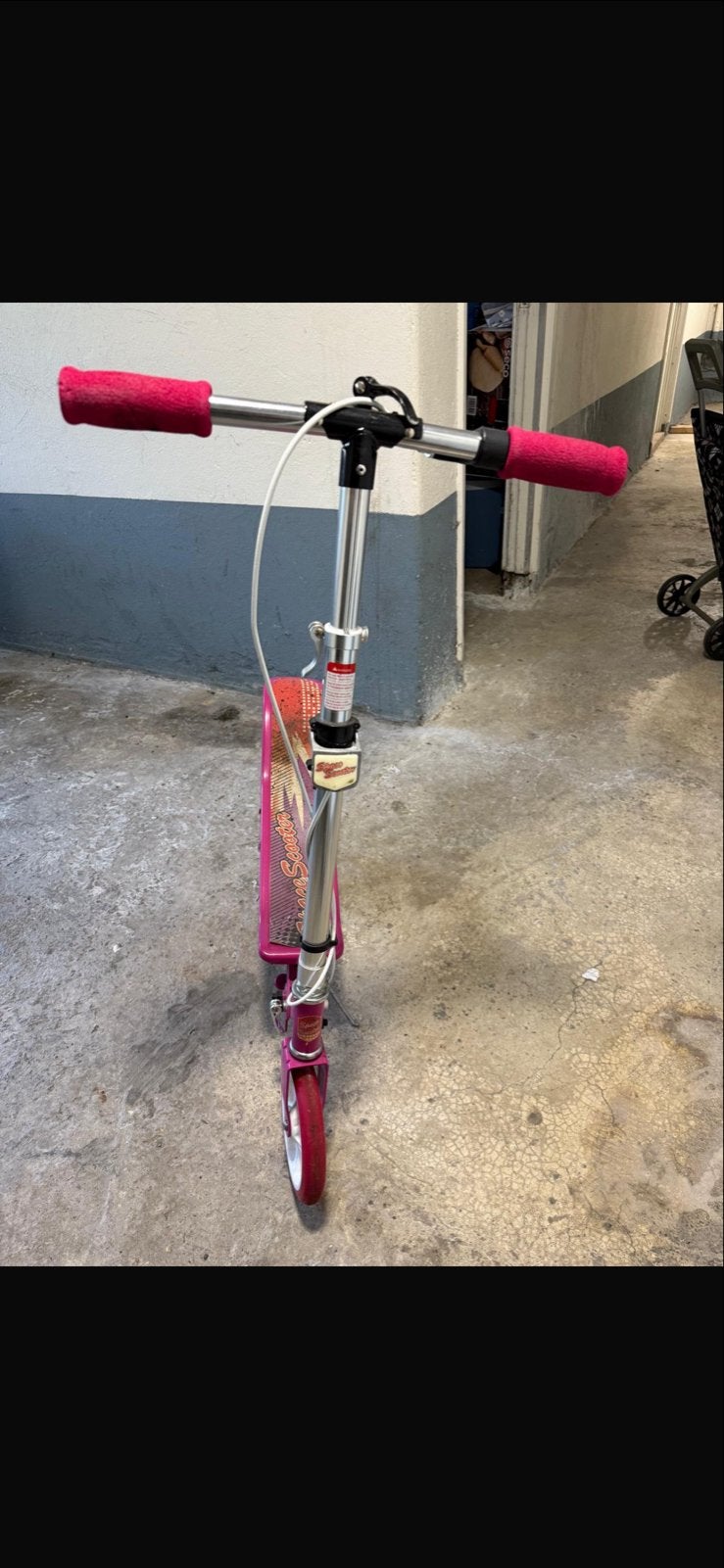 Meisjes step fusie - Roze step met zitje, Fietsen en Brommers, Ophalen of Verzenden, Gebruikt, Overige typen