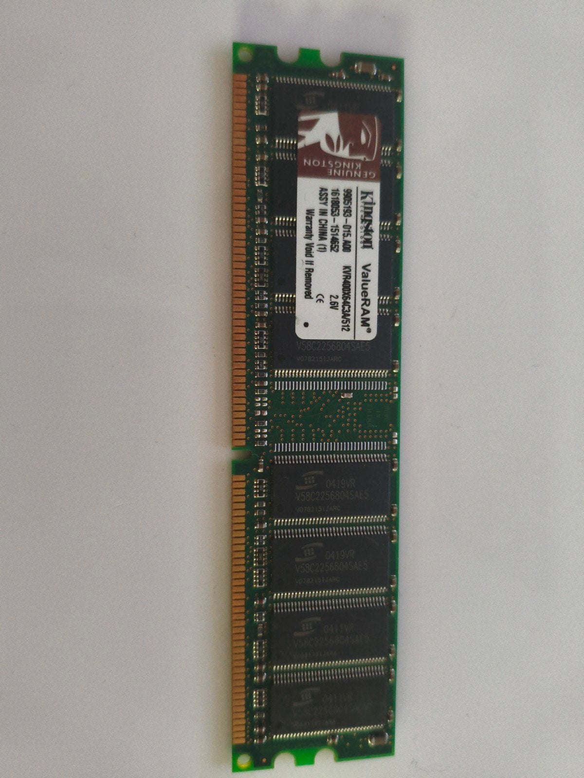 Kingston ValueRAM 512MB DDR RAM Geheugenmodule, Computers en Software, Vintage Computers, Ophalen of Verzenden, Kingston