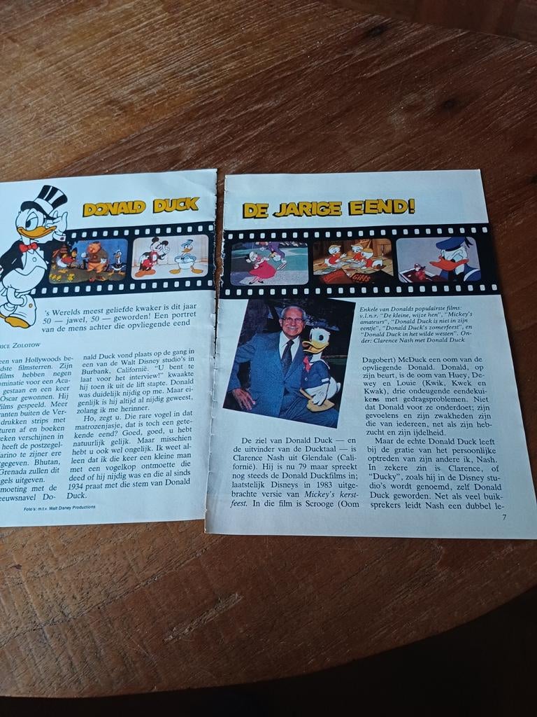 Artikel over Donald Duck de jarige eend 1984, Ophalen of Verzenden, Donald Duck, Overige typen