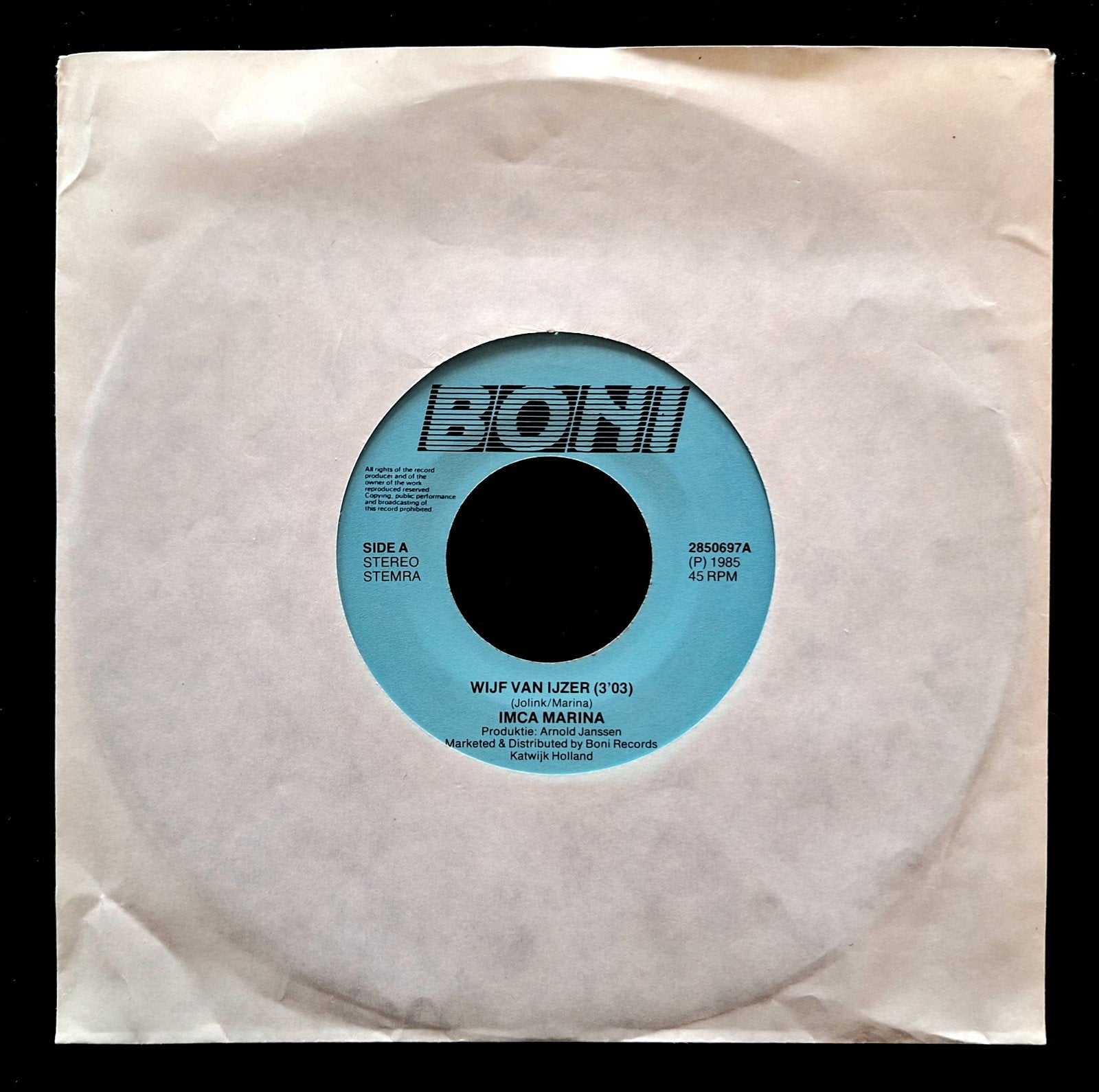 7"/SINGLE  IMCA MARINA - Wijf Van IJzer, Cd's en Dvd's, Vinyl Singles, Ophalen of Verzenden, Gebruikt