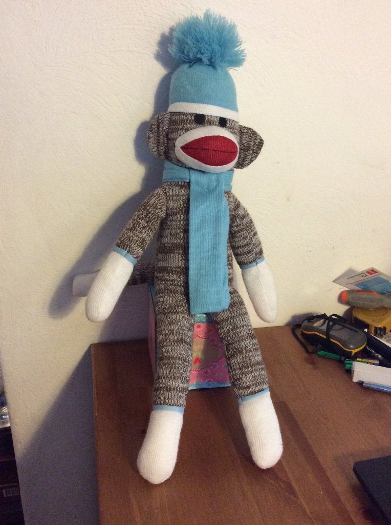 knuffel aap "sockmonkey" CreatureComforts 50+ cm zgan, Kinderen en Baby's, Speelgoed | Knuffels en Pluche, Ophalen of Verzenden