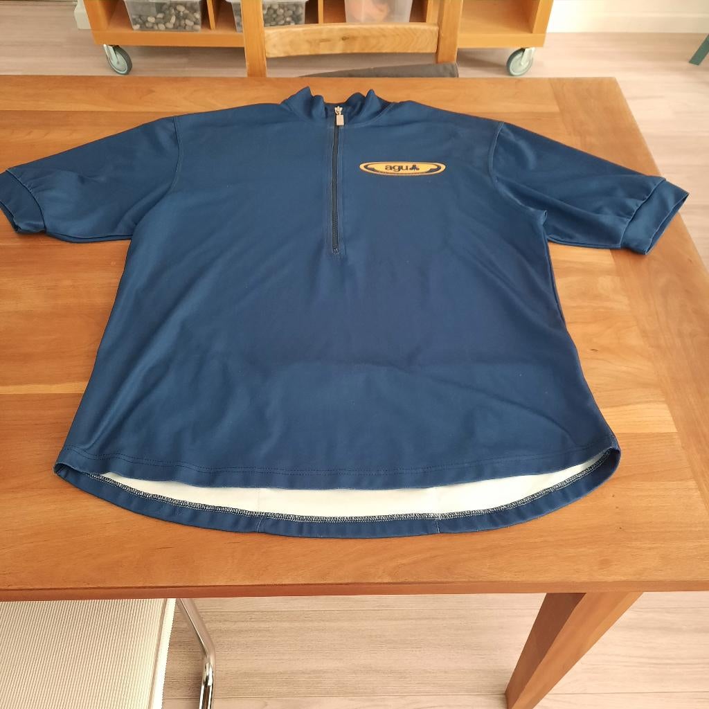 Donkerblauw wielershirt van Agu in de maat XL, Ophalen of Verzenden, Gebruikt, Kleding
