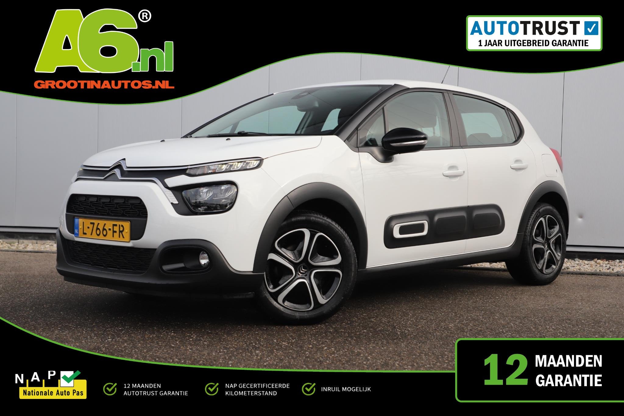 Citroen C3 1.2 PureTech Feel Navigatie Carplay Android Bluet, Voorwielaandrijving, 83 pk, Euro 6, 1199 cc