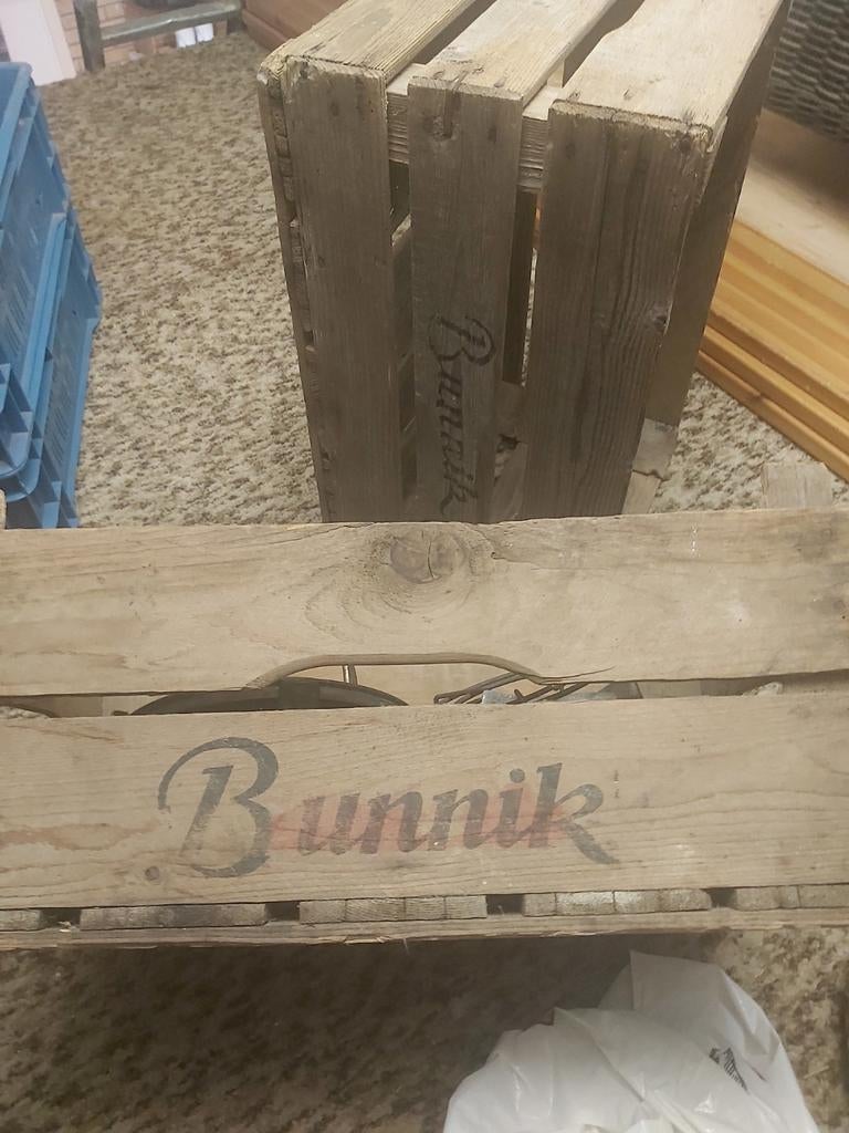 Originele Bunnikse fruitkistjes - 2 stuks, Huis en Inrichting, Woonaccessoires | Kisten, Gebruikt, 50 tot 100 cm, Ophalen of Verzenden