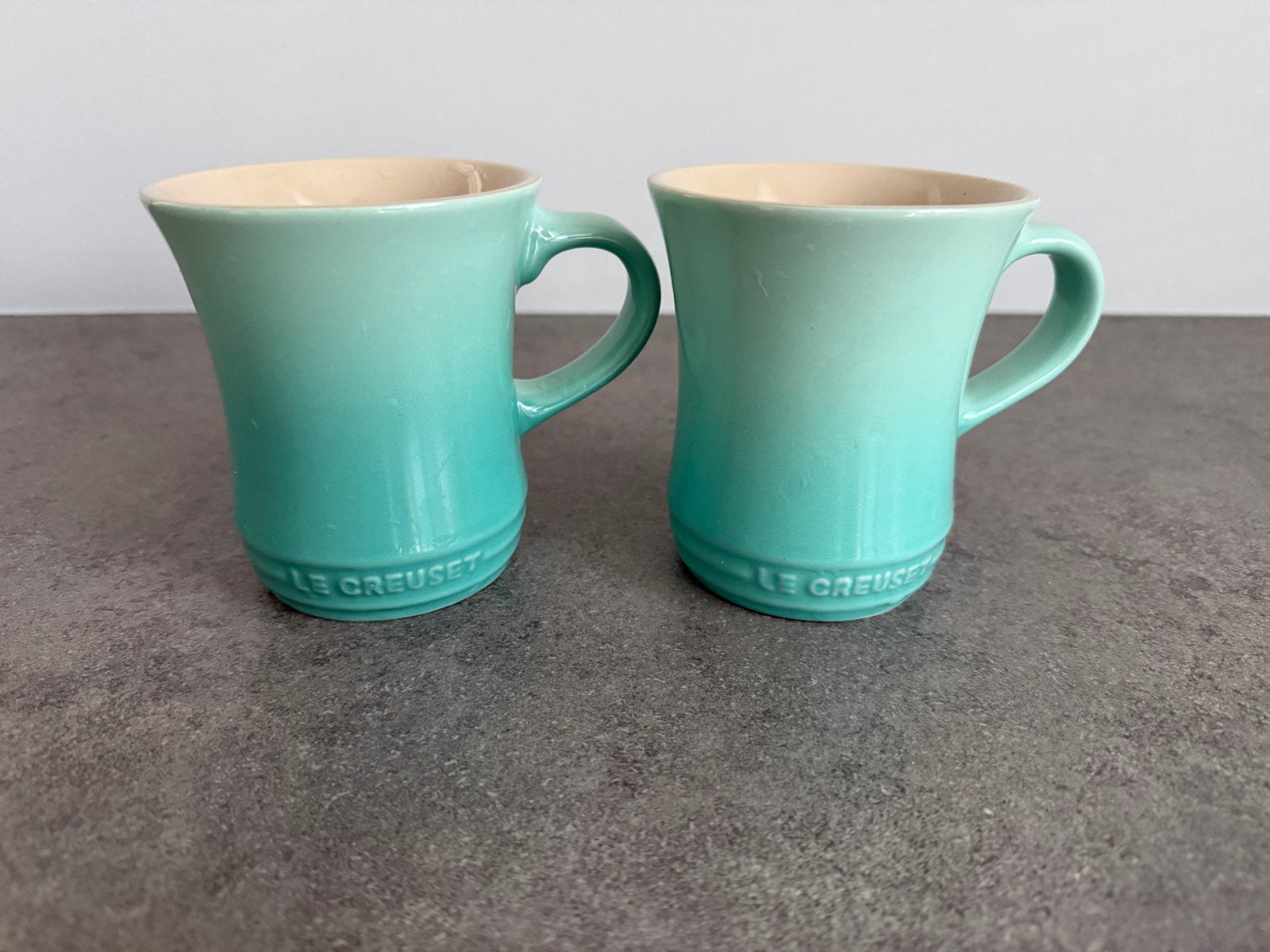 Grote Le Creuset theemokken, onbeschadigd, cool mint, Zo goed als nieuw, Steen/keramiek, Le Creuset, Ophalen