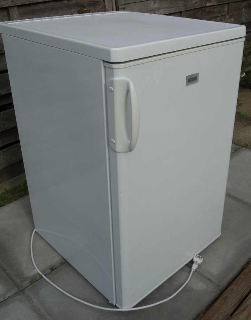 Tafelmodel koelkast & vriesvak Zanussi 122L/18L (85x55x61cm), Witgoed en Apparatuur, Gebruikt, 100 tot 150 liter, Energieklasse A of zuiniger