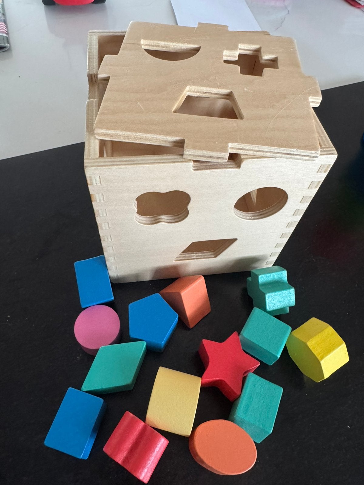 Te koop houten blokkendoos, Kinderen en Baby's, Ophalen of Verzenden, Zo goed als nieuw, Overige typen
