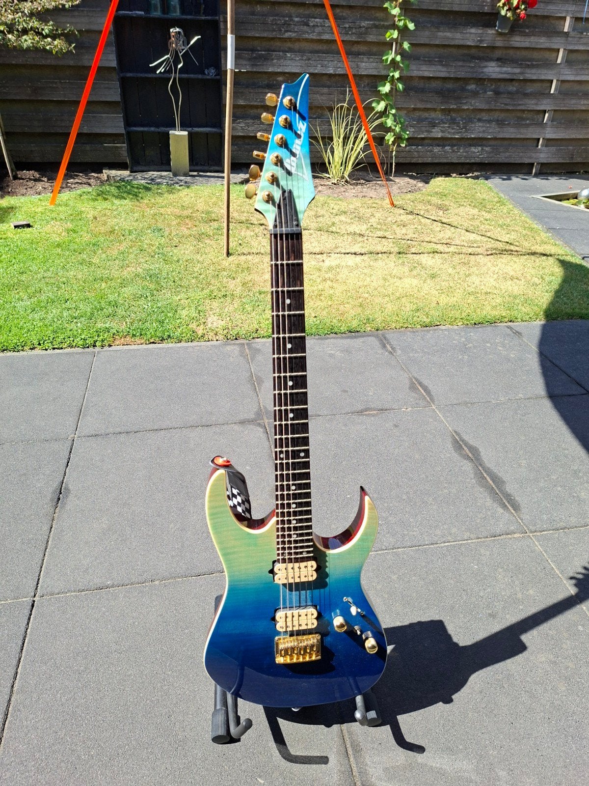 Ibanez rg 421 HPFM sea bleu., Ophalen of Verzenden, Solid body, Ibanez