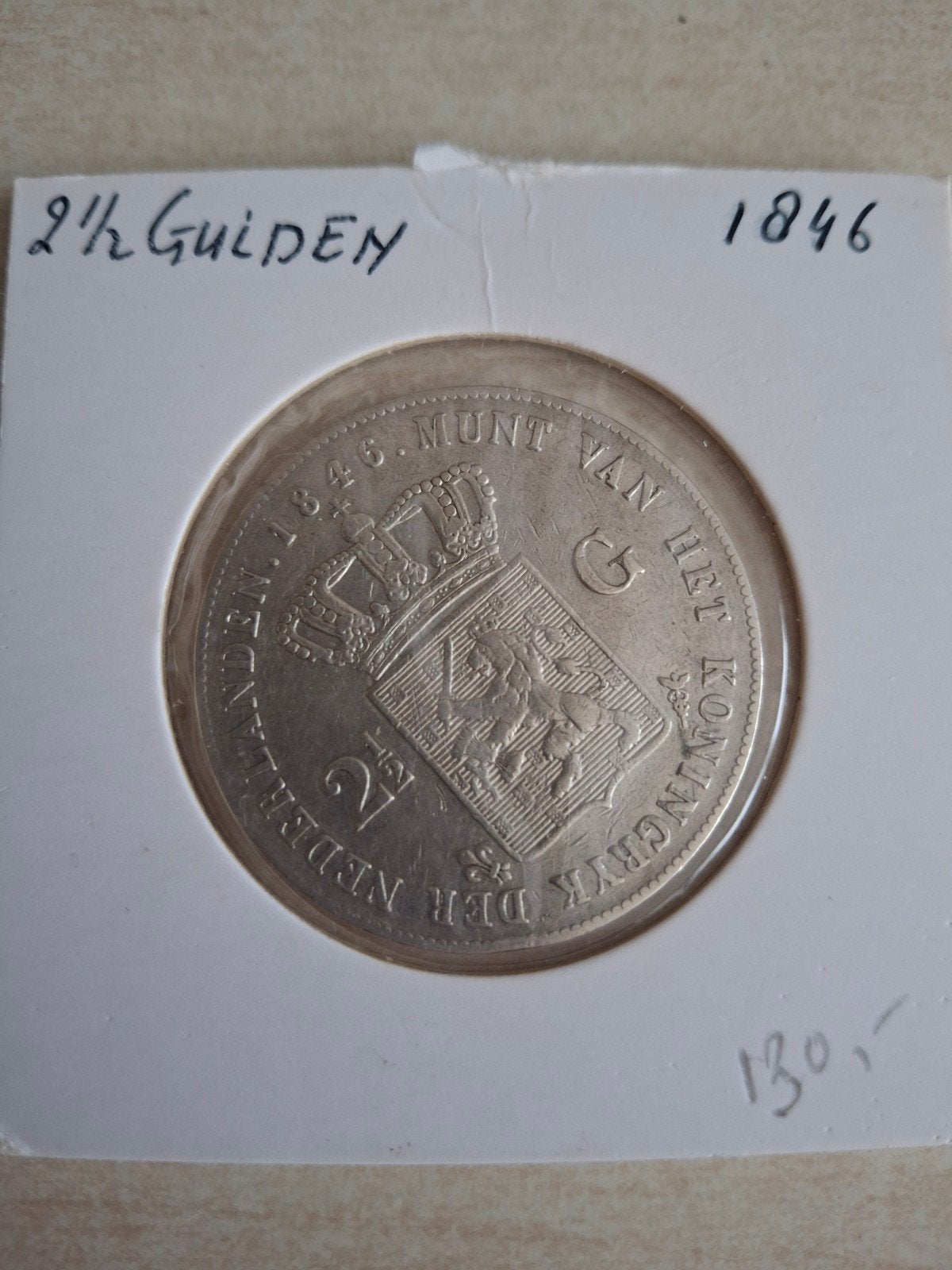Zilveren 2 1/2 Gulden 1846 Willem II - Zeer Goede Staat, Zilver, Ophalen of Verzenden, Losse munt, 2½ gulden