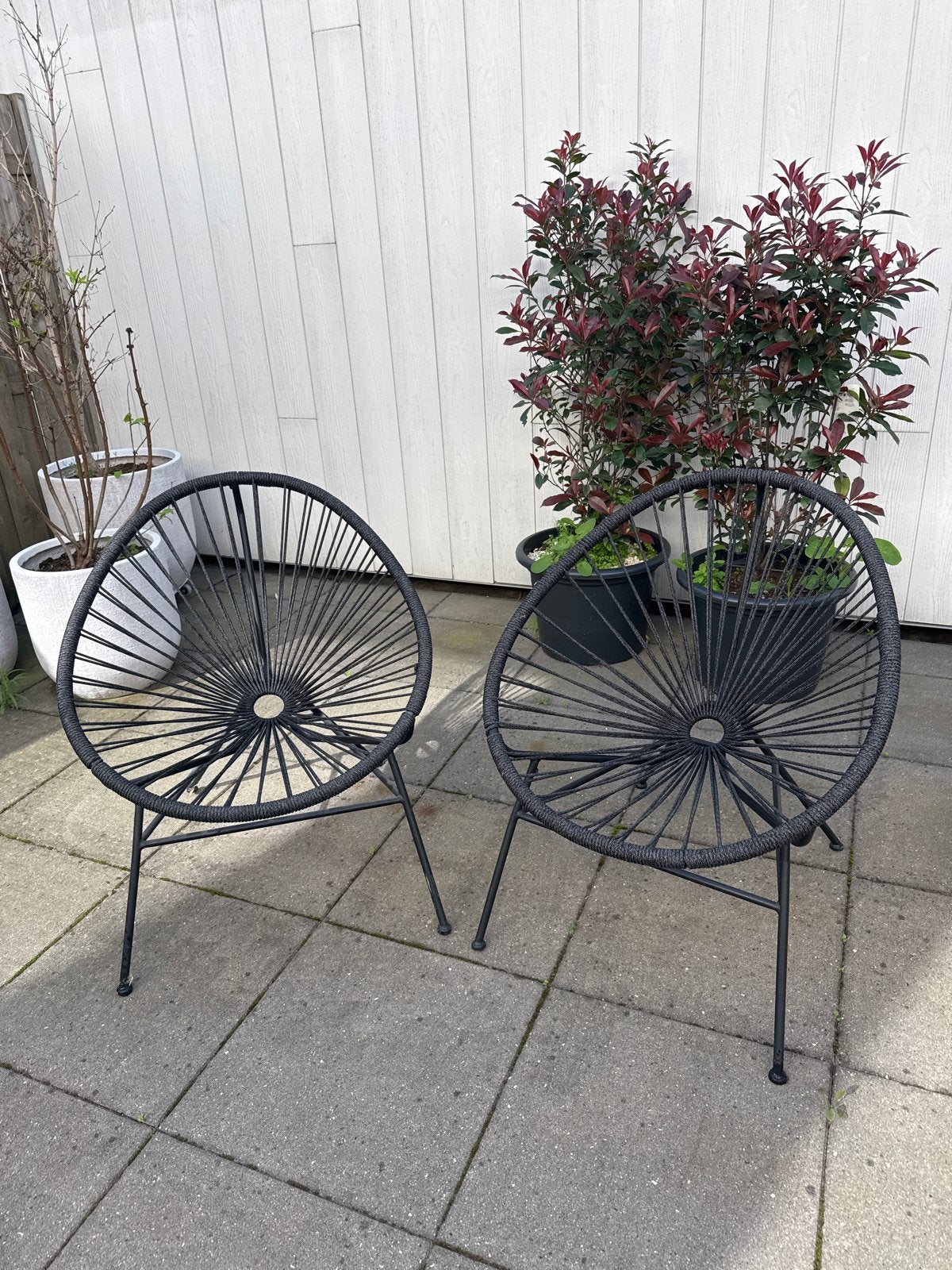 2  Kave tuinstoelen Acapulco, Ophalen, Gebruikt, Metaal