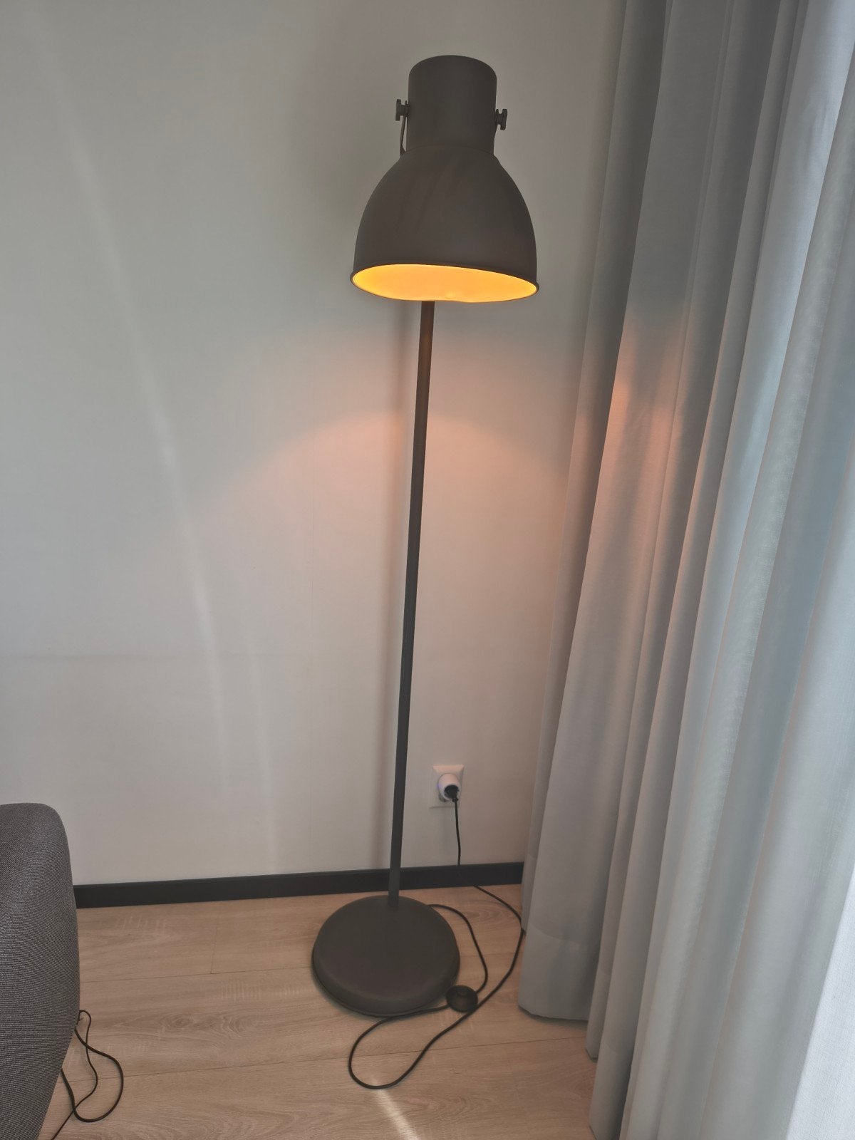 Ikea Hektar staande lamp, Huis en Inrichting, Lampen | Vloerlampen, Ophalen, Gebruikt, 150 tot 200 cm