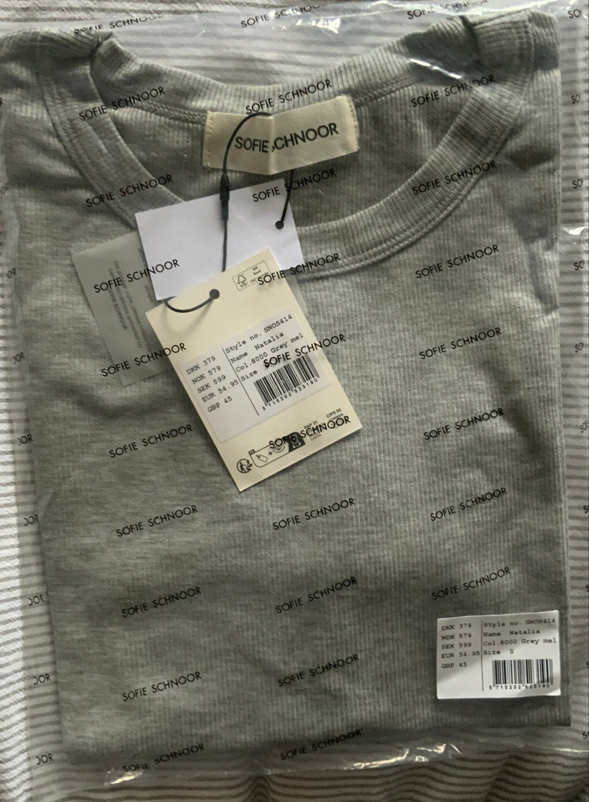 Sofie Schnoor Natalia T-shirt - Grijs Melange, Nieuw, Ophalen of Verzenden, Lange mouw, Maat 36 (S)