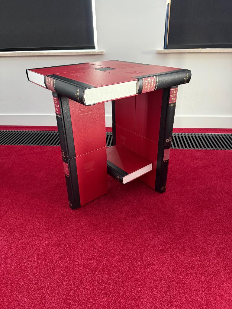 Bijzettafel, Huis en Inrichting, Tafels | Bijzettafels, Zo goed als nieuw, Vierkant, 45 tot 60 cm, Minder dan 55 cm, Overige materialen
