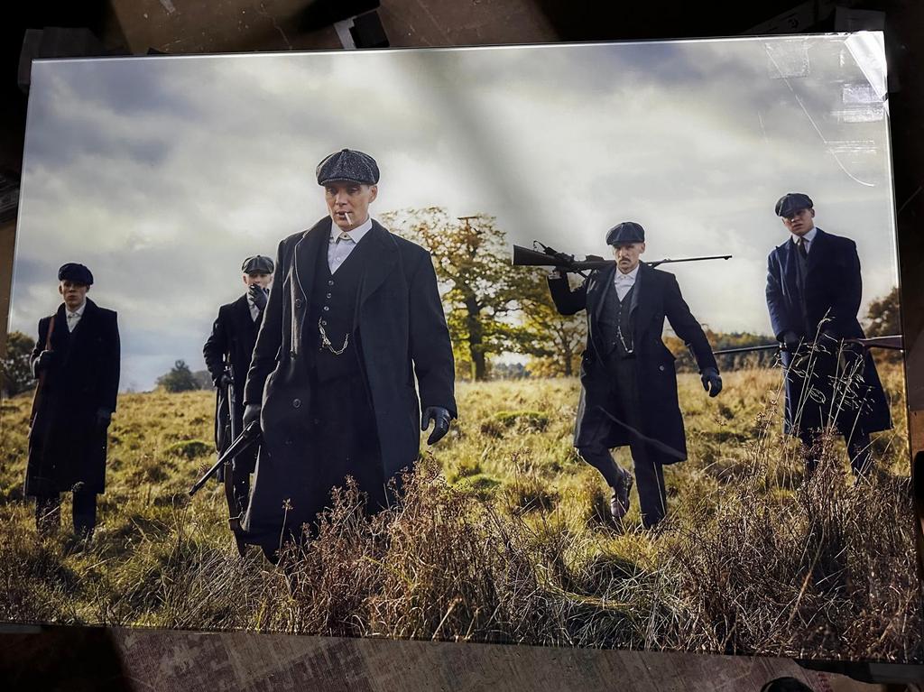 Glasschilderij 60x90cm peaky blinders, Antiek en Kunst, Ophalen of Verzenden