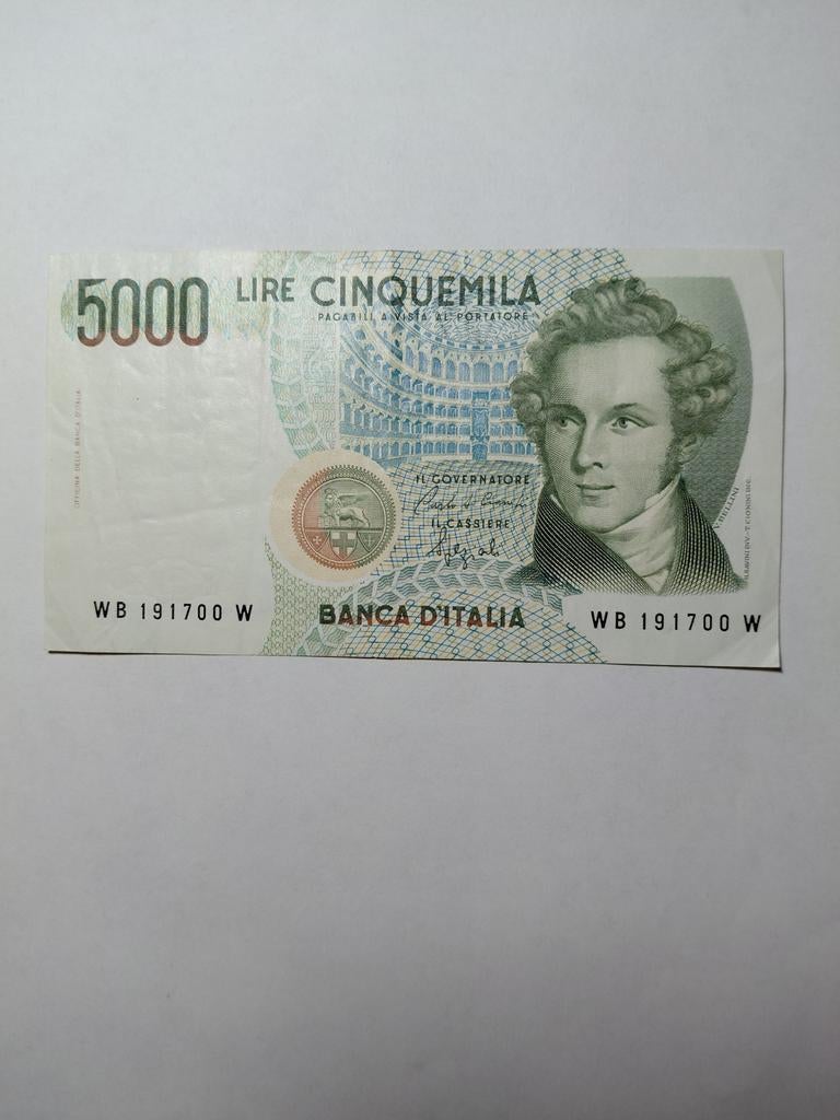 Italië 5000 lire 1985, Postzegels en Munten, Bankbiljetten | Europa | Niet-Eurobiljetten, Ophalen of Verzenden, Italië