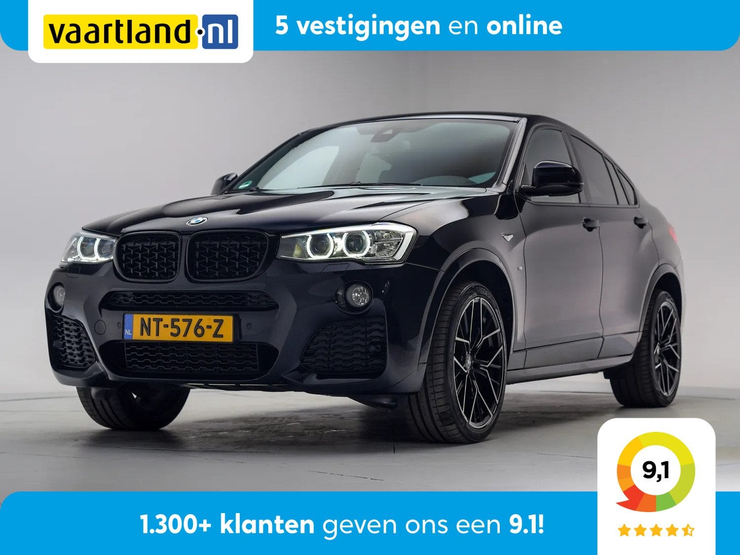 BMW X4 xDrive 20i M Sport High Executive Aut. [ Leder Camera, Auto's, Automaat, Gebruikt, Zwart, Bedrijf