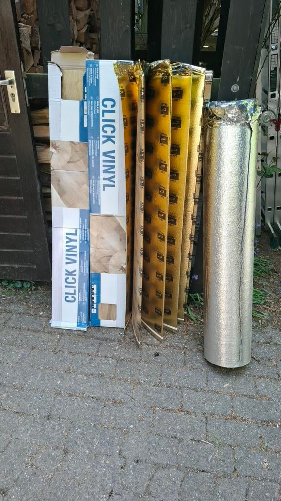 Click Vinyl Vloer CUATRO met Ondervloer - Nieuw, Ophalen, Nieuw, Bruin, Vinyl