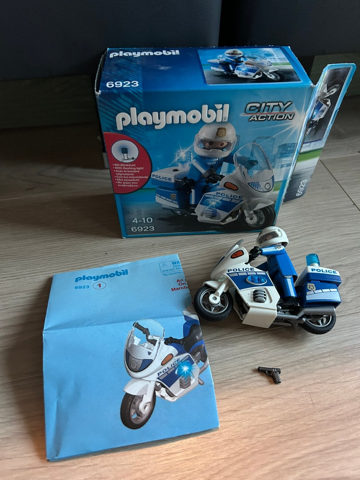 Playmobil politie motor 6923, Kinderen en Baby's, Speelgoed | Playmobil, Ophalen, Complete set, Voertuig, Zo goed als nieuw