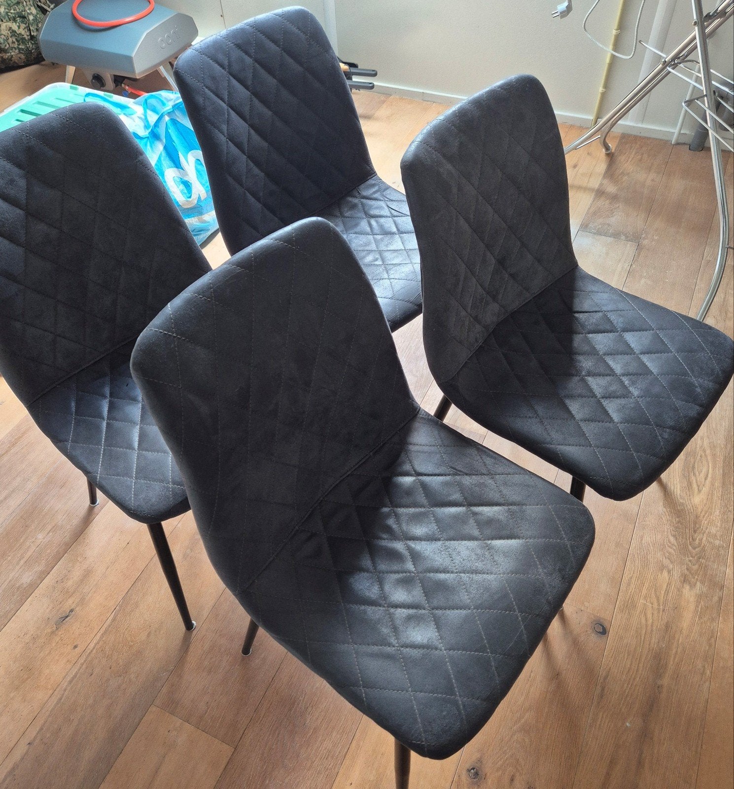 Set van 4 eetkamerstoelen - PTMD Collection, Ophalen, Gebruikt, Modern, industrieel, Zwart