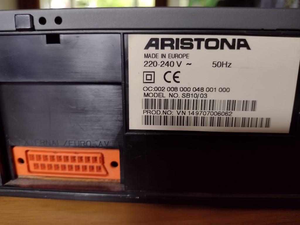 Aristona SB10/03 VHS video recorder incl afstandsbediening, Ophalen of Verzenden, Gebruikt, VHS-speler of -recorder