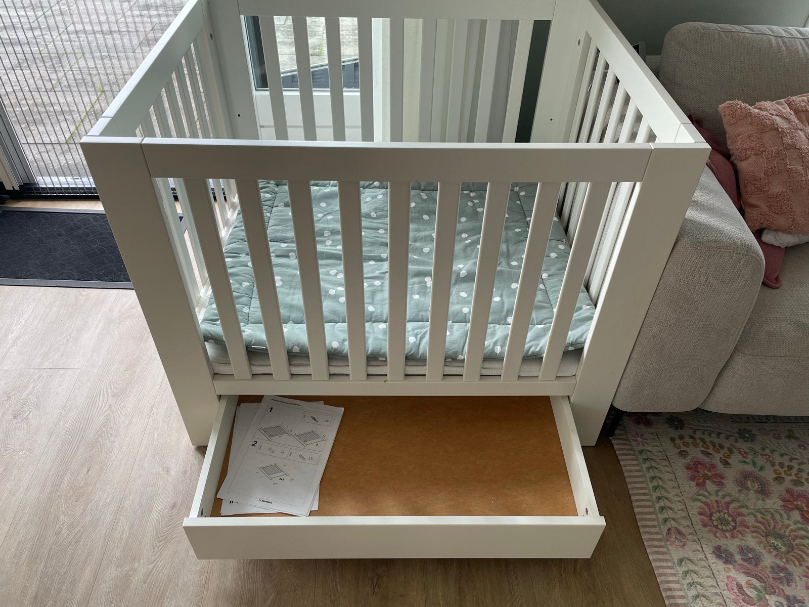 Witte box met lade - 105x85x87cm, Kinderen en Baby's, Ophalen, Gebruikt