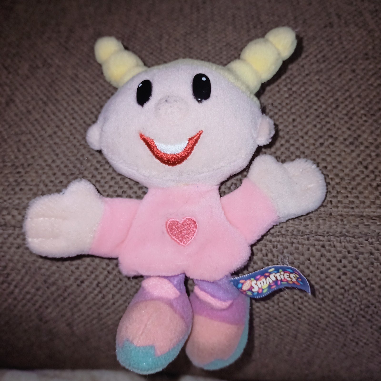 Smarties popje, tip top toys, nestle., Kinderen en Baby's, Speelgoed | Knuffels en Pluche, Gebruikt, Overige merken, Overige karakters