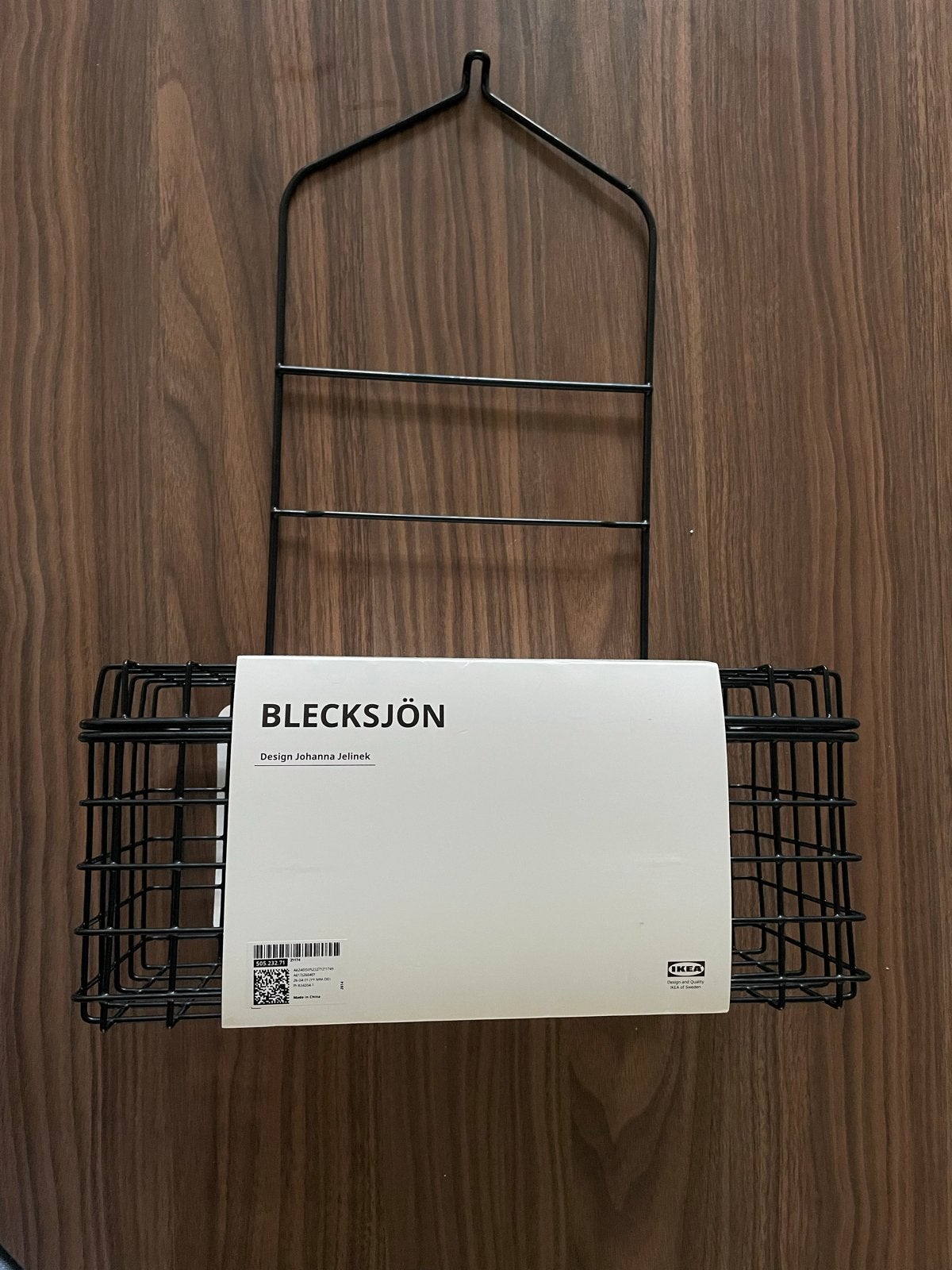 IKEA BLECKSJÖN wandrek/opbergmand, zwart metaal, Zwart, Nieuw, Ophalen of Verzenden, Metaal