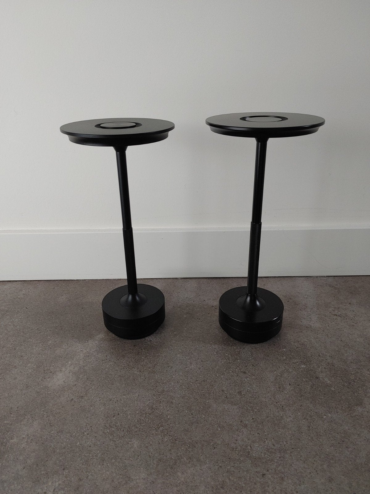 Set van 2 oplaadbare tafellampjes, zwart, Kunststof, Draadloos, Ophalen of Verzenden, Zwart