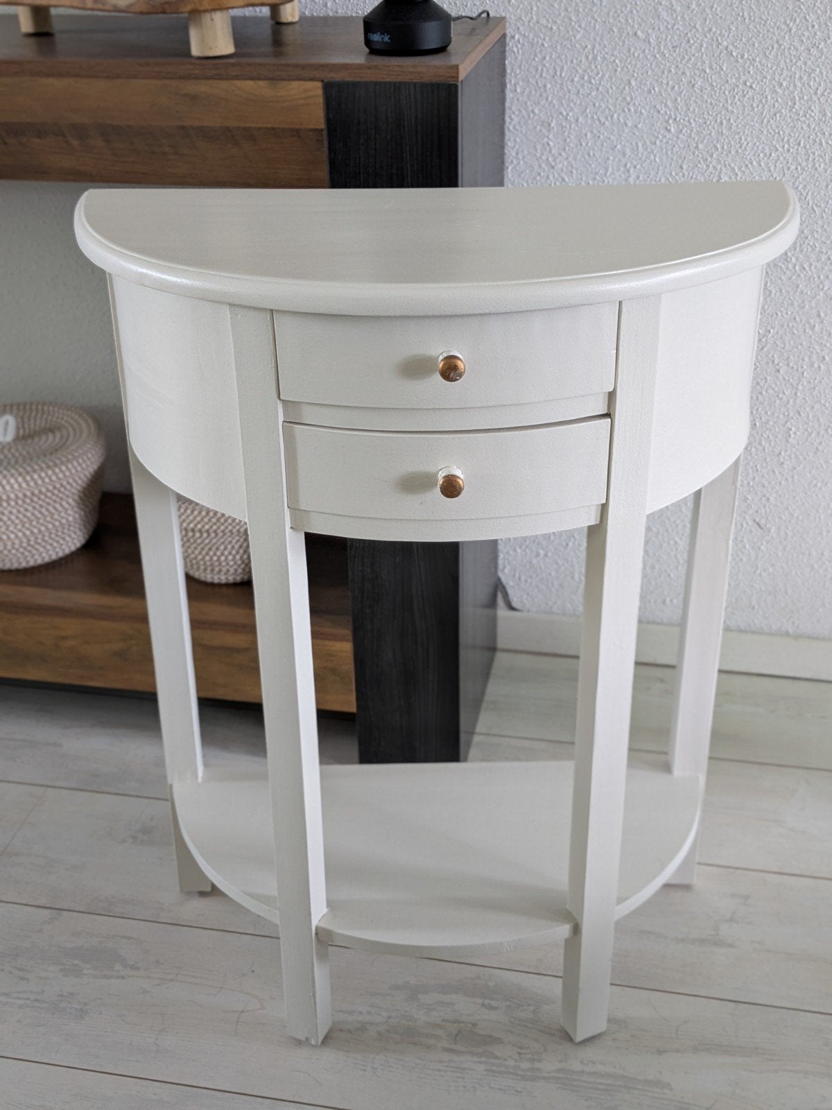 Halfronde sidetable met lades, Ophalen, Gebruikt, Klassiek, 55 tot 75 cm