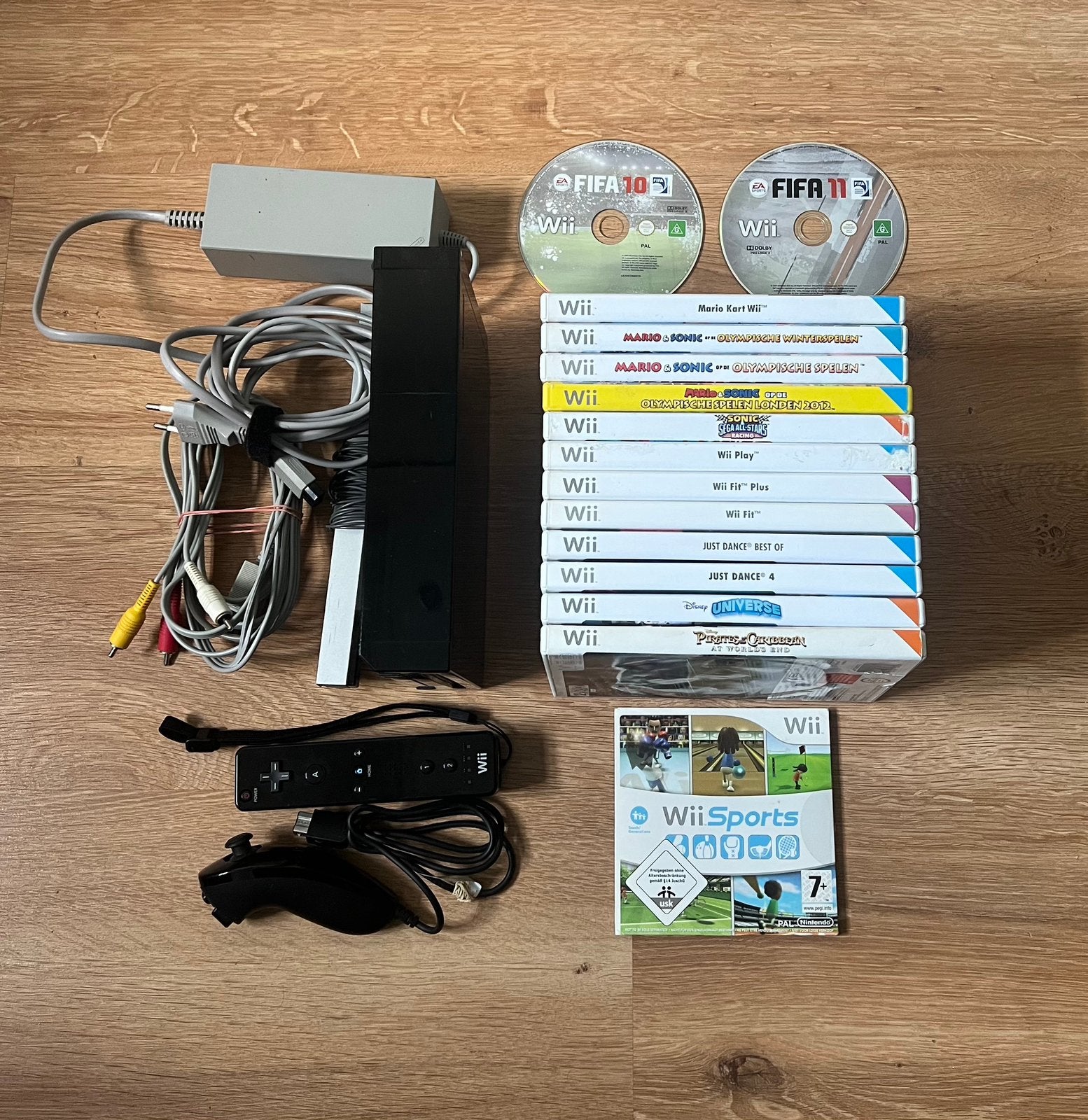 Nintendo Wii met spellen, Spelcomputers en Games, Verzenden, Gebruikt, Met 1 controller, Met games