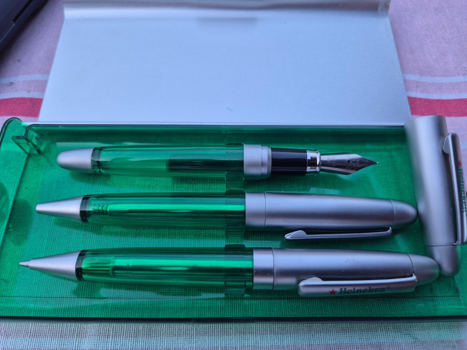Heineken pennenset, Ophalen of Verzenden, Balpen, Parker